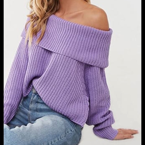 Forever 21 Sweaters - Off shoulder ribbed sweater